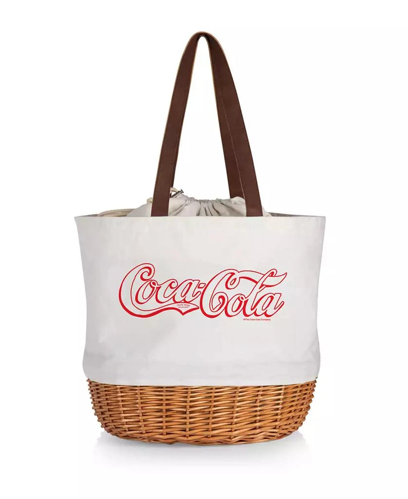 Picnic Time Coca-Cola Coronado Canvas and Willow Basket Tote