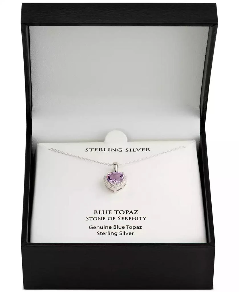 Macy's Amethyst (1-1/2 ct. t.w.) & Cubic Zirconia 18" Heart Pendant Necklace in Sterling Silver 3