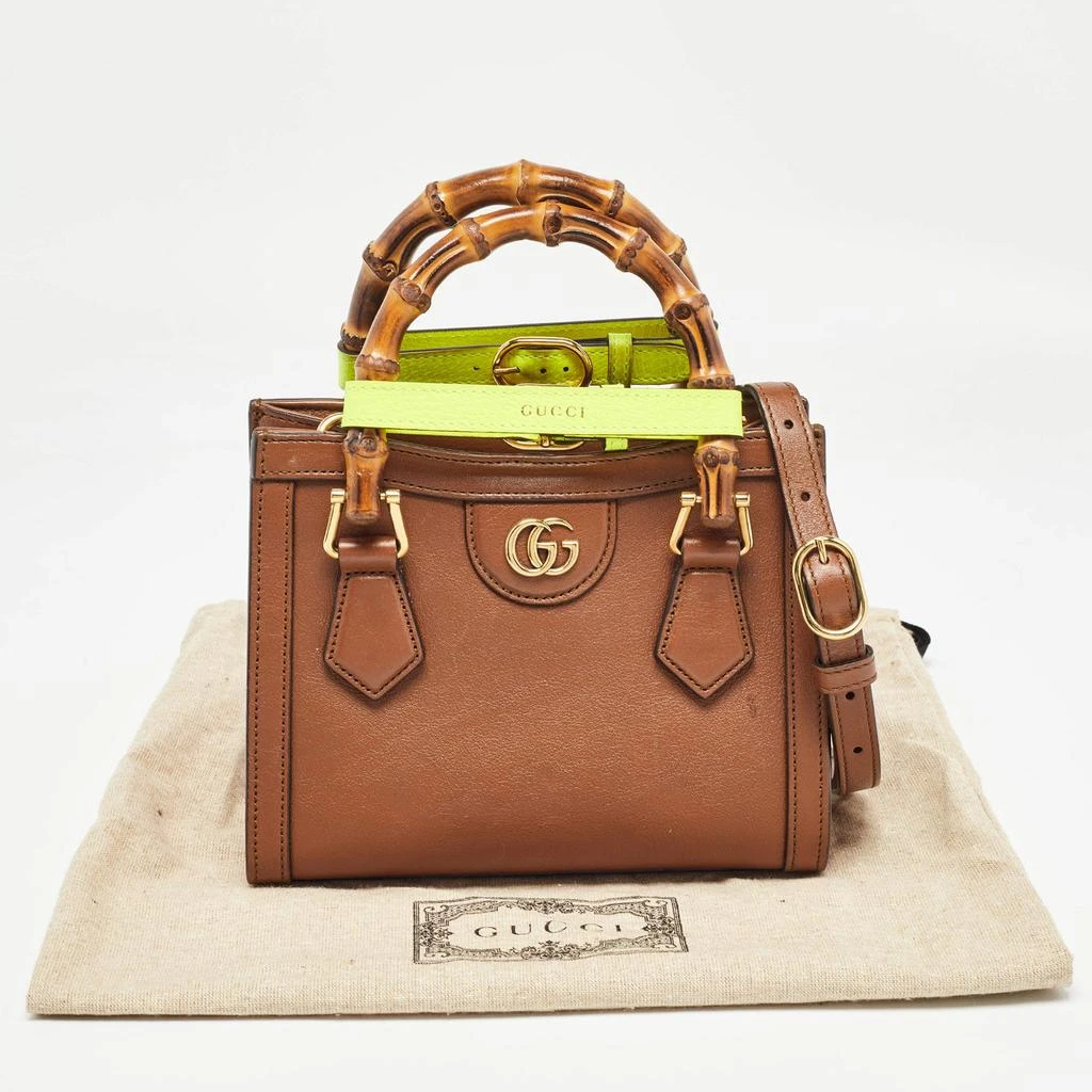 Gucci Gucci Brown Leather Mini Diana Tote 13