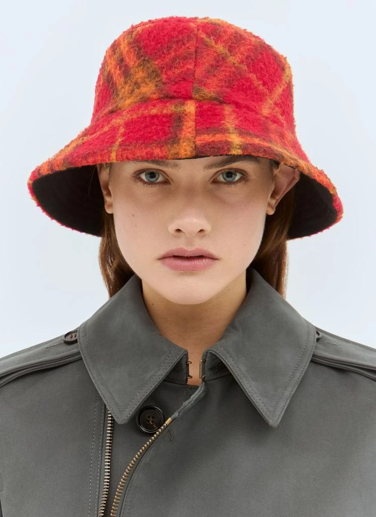 Burberry Reversible Check Fleece Bucket Hat 1
