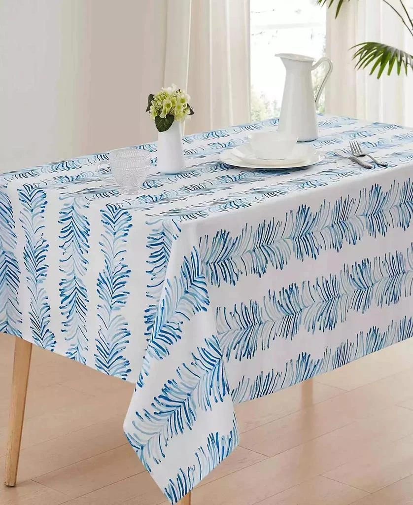 IZOD Seagrass Stripe Water-Resistant Indoor and Outdoor Tablecloth, 60" x 84" Rectangle 3