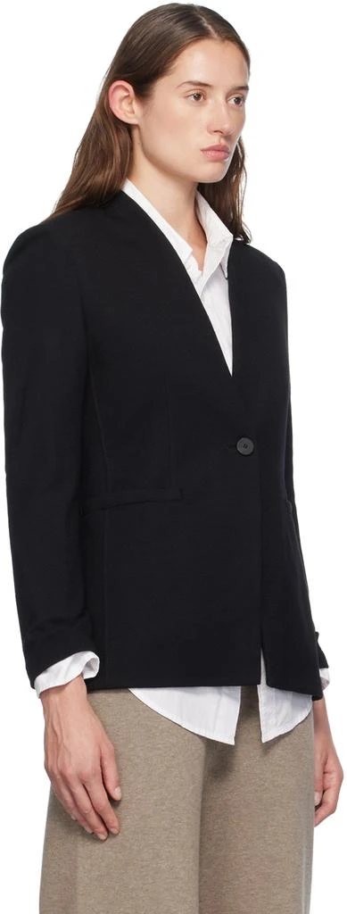 Harris Wharf London Black Uncollared Blazer 2