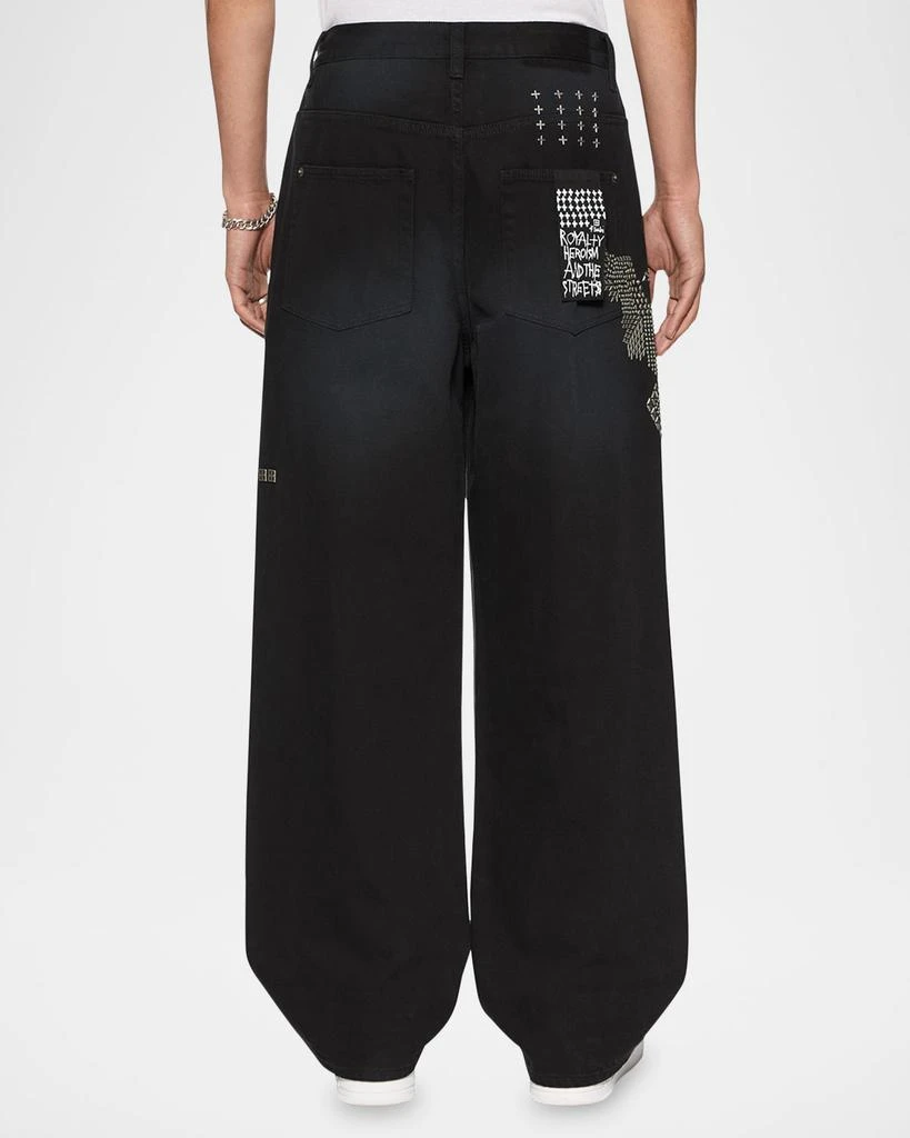 Ksubi Men's Maxx Replica Eagle Wide-Leg Jeans 3