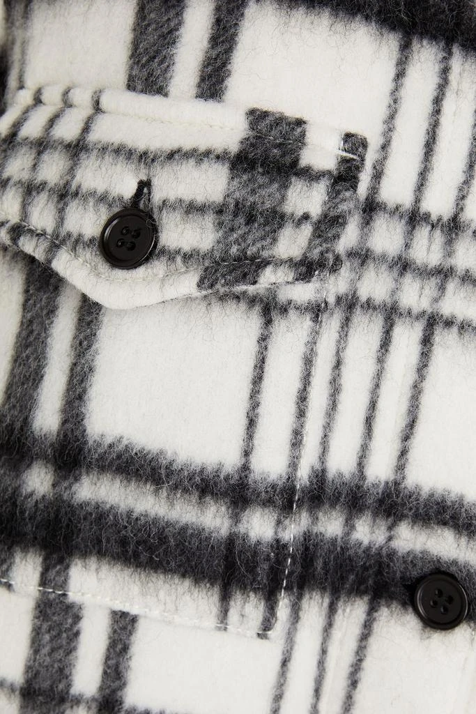 RED Valentino Checked brushed wool-blend felt coat 4