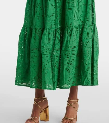Farm Rio Monstera tiered cotton maxi dress 5