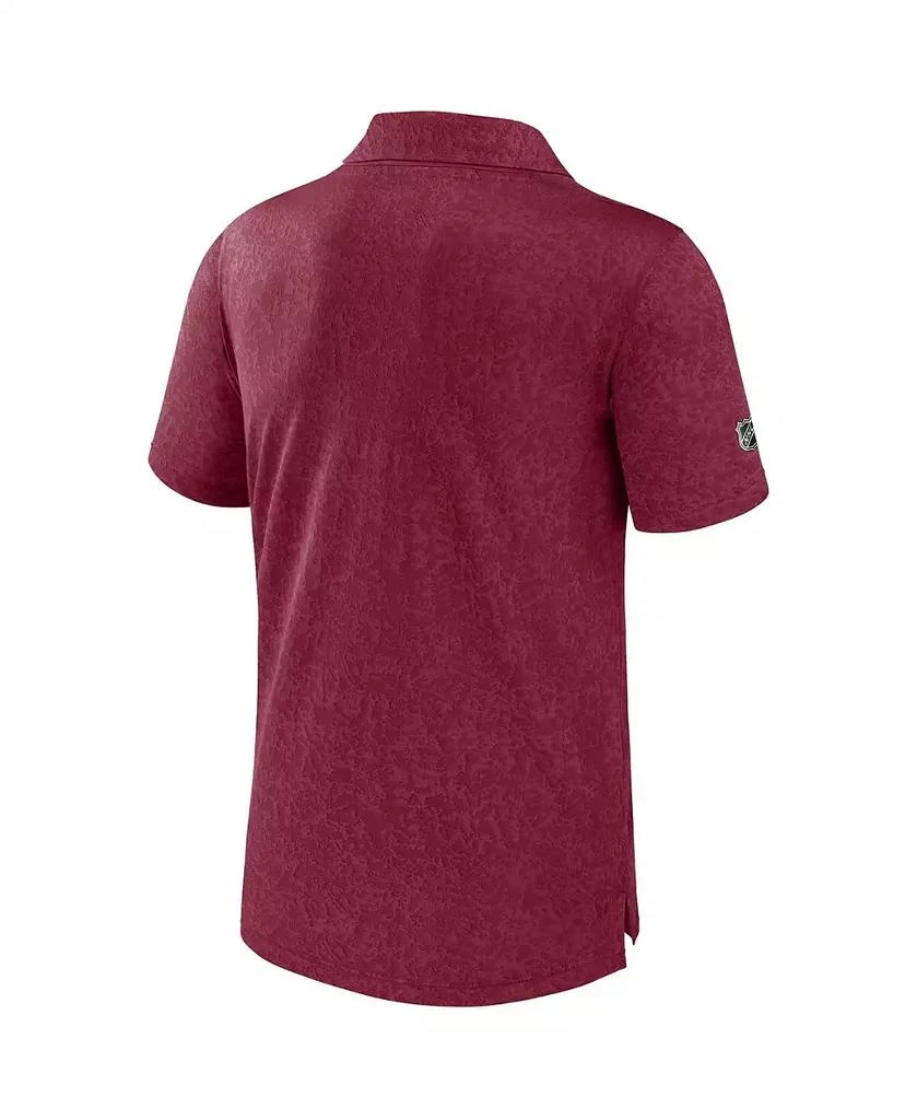 Fanatics Men's Garnet Arizona Coyotes Authentic Pro Jacquard Polo Shirt 3