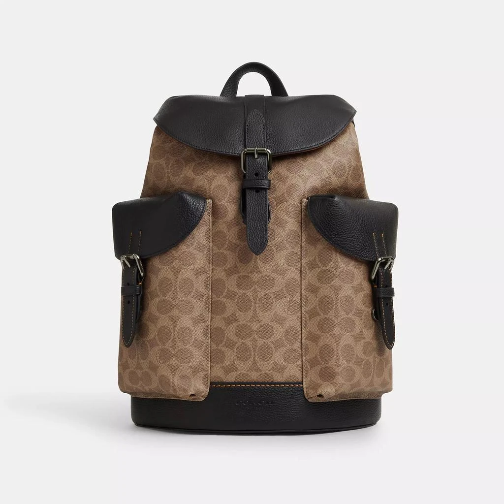 Coach Warner Backpack In Signature Canvas 1