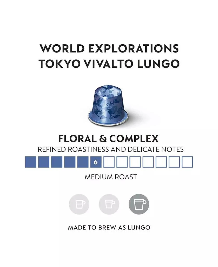 Nespresso Capsules OriginalLine, Tokyo Vivalto Lungo, Medium Roast Coffee, 50-Count Coffee Pods 3