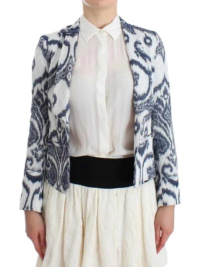 CHRISTIAN PELLIZZARI Christian Pellizzari Elegant Two-Tone Blue Short Blazer 6