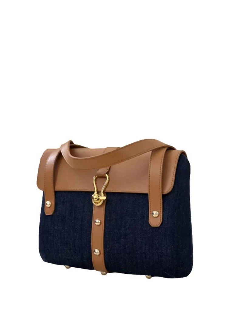 Ines de la Fressange Desire Basket Bag In Denim, Leather 1