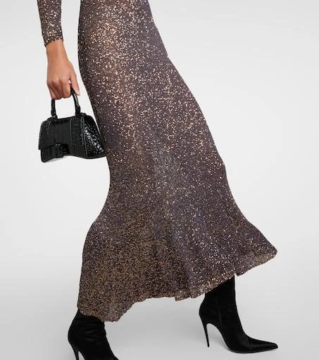 Balenciaga Sequined knitted maxi dress 5