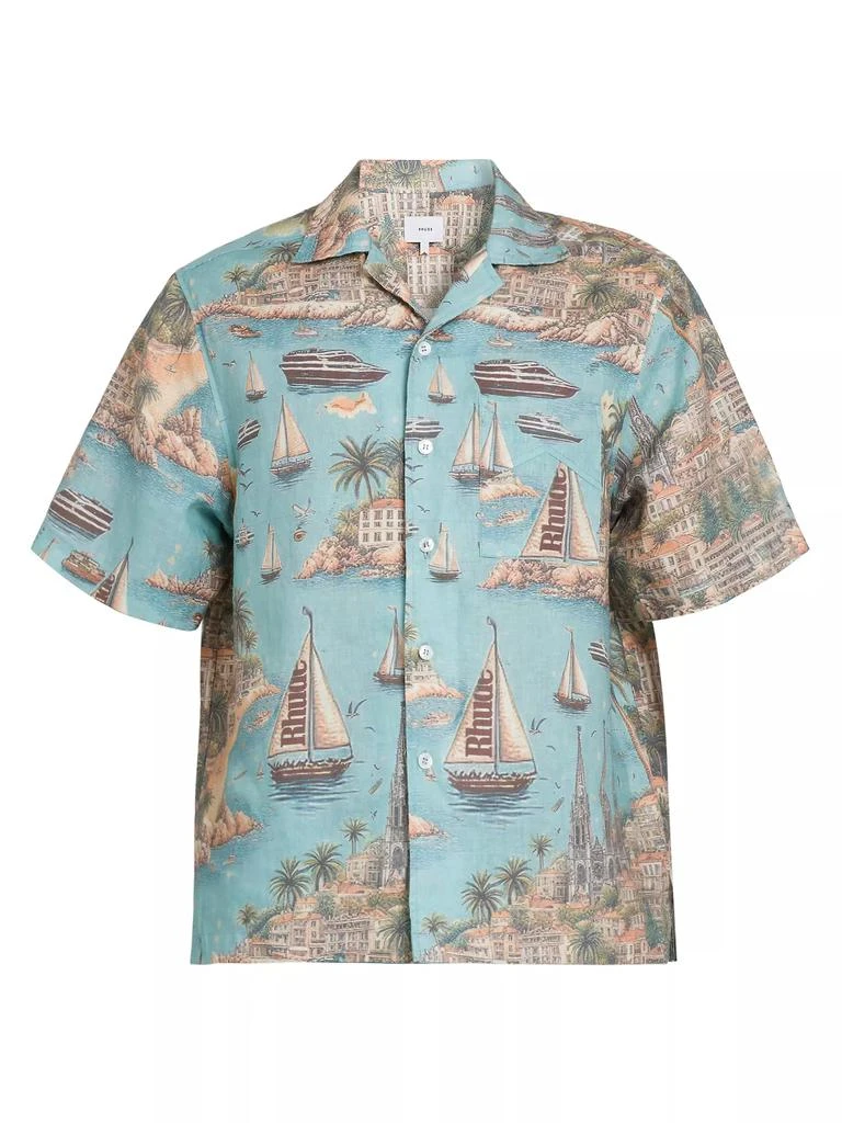 Rhude Sailing Map Linen Shirt 1