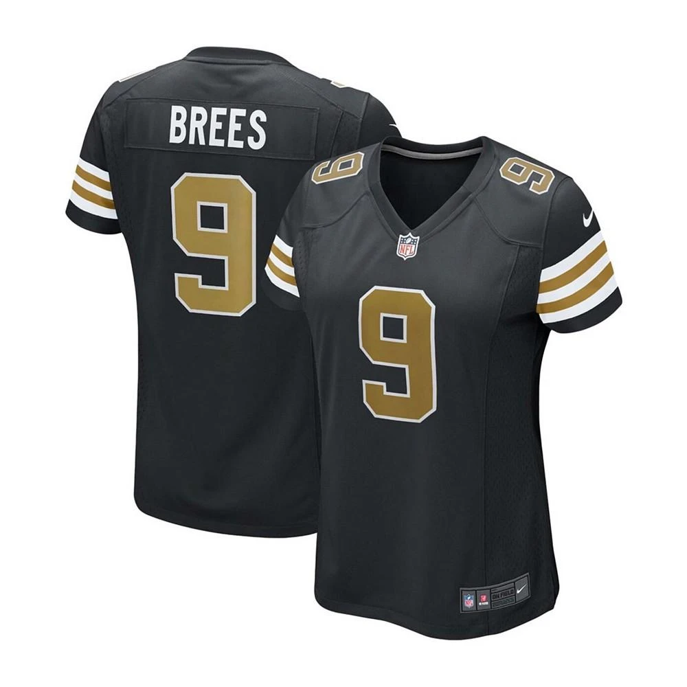 NIKE Women's Drew Brees New Orleans Saints Black Alternate Game Jersey 1