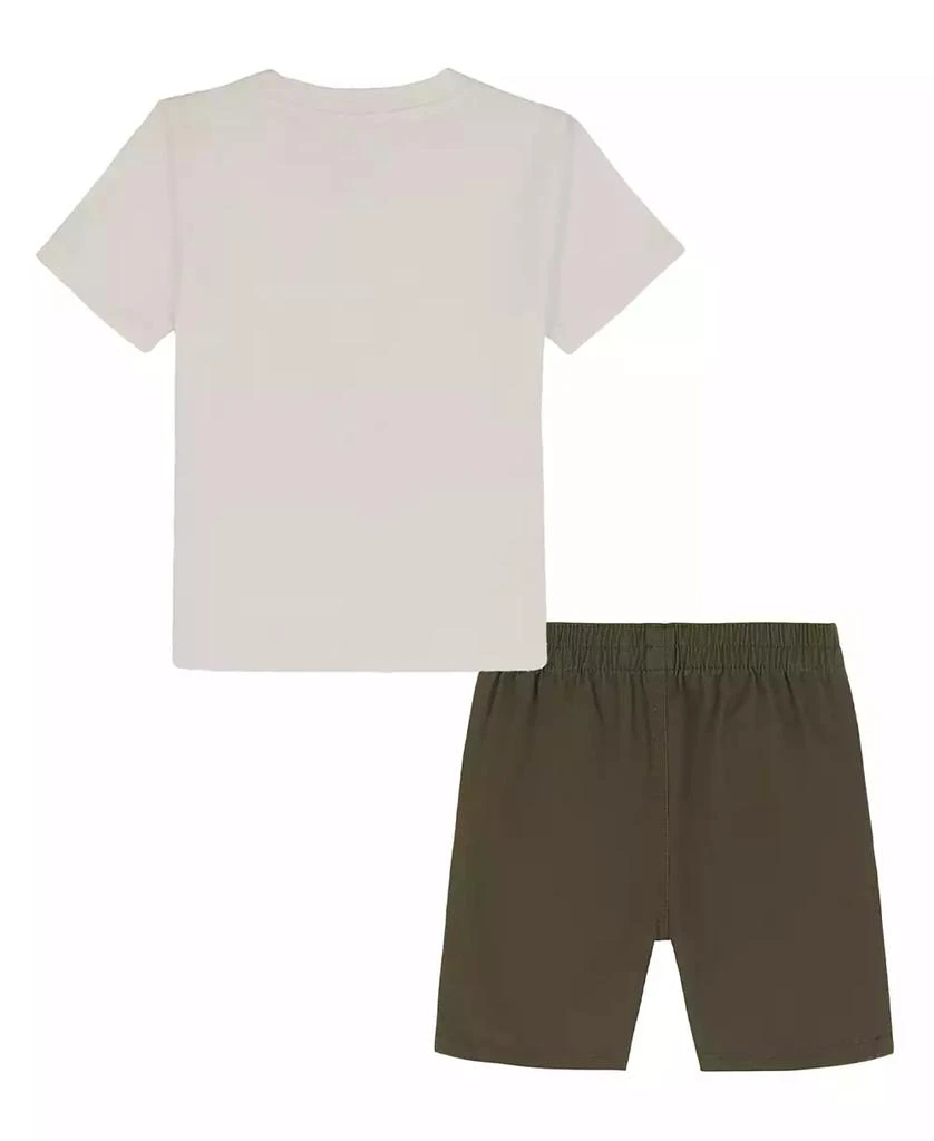 KIDS HEADQUARTERS Baby Boys 2-Piece Jersey Truck Short Sleeve T-Shirt and Twill Cargo Shorts Set 2