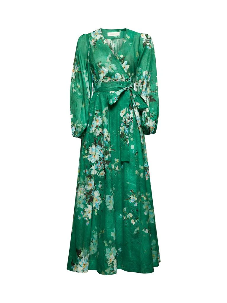 Zimmermann ZIMMERMANN | Green Everley wrap midi dress | Women | 1 1
