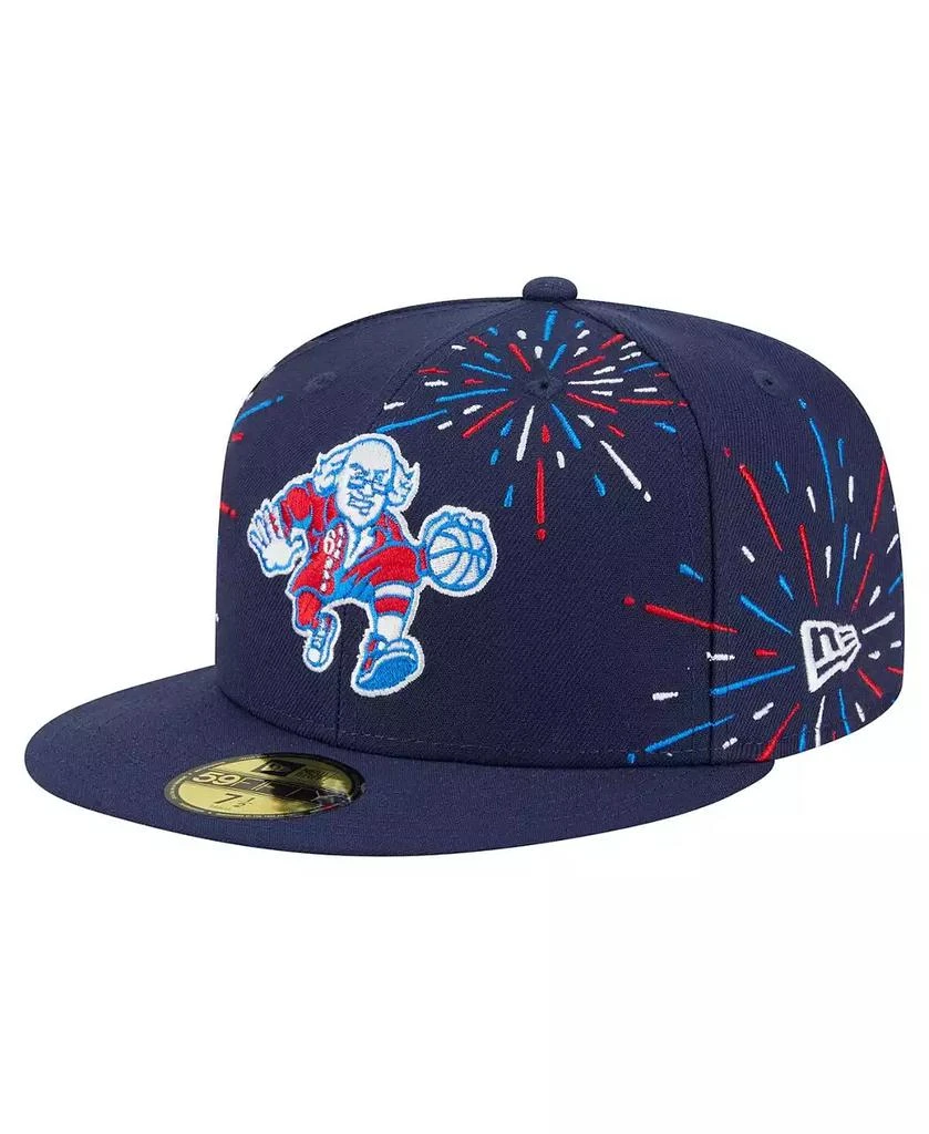 New Era Men's Navy Philadelphia 76ers Americana Fireworks 59FIFTY Fitted Hat 1