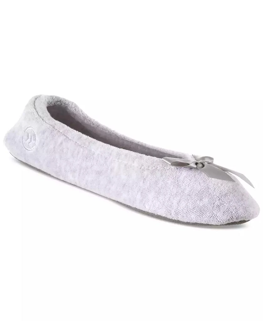 Isotoner Signature Women's Terry Indoor/Outdoor Ballerina Slippers 1