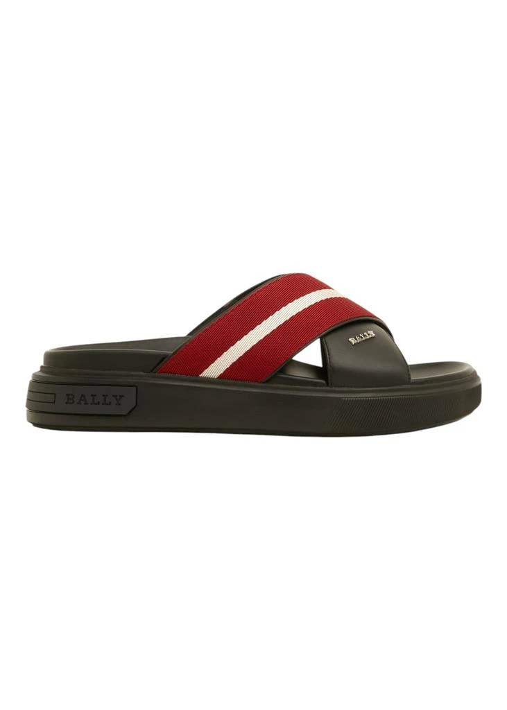 Premium Leather Men\'s Sandal in Black/Red Premium Leather Men main image 3