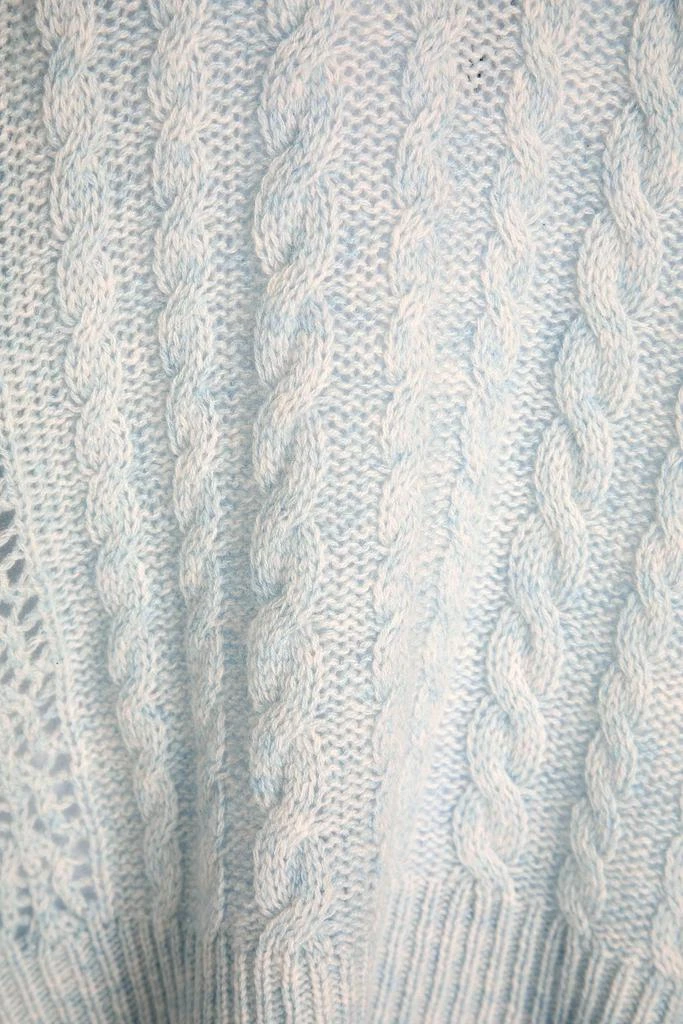 Autumn Cashmere Cable and pointelle-knit cashmere sweater 4