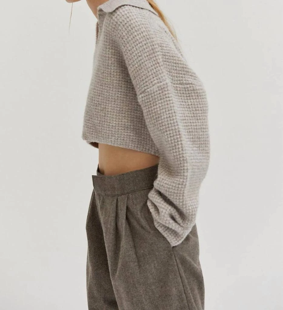 CRESCENT Crescent - Carter Waffle Polo Sweater 3