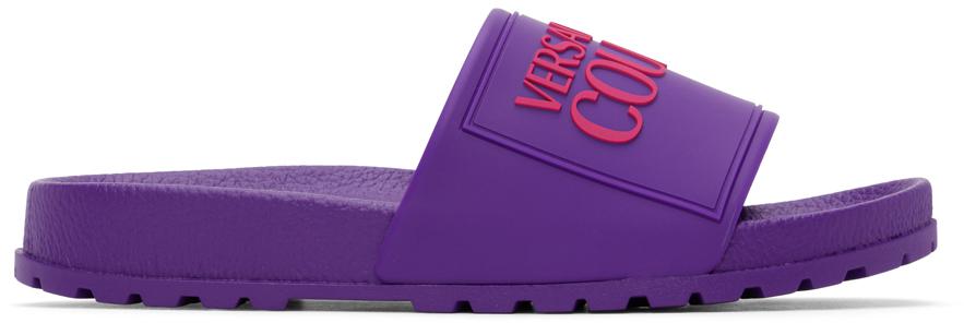 Versace Jeans Couture Purple Fondo Slides