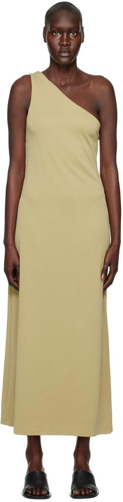 THIRD FORM Khaki Form One Shoulder Midi Dress