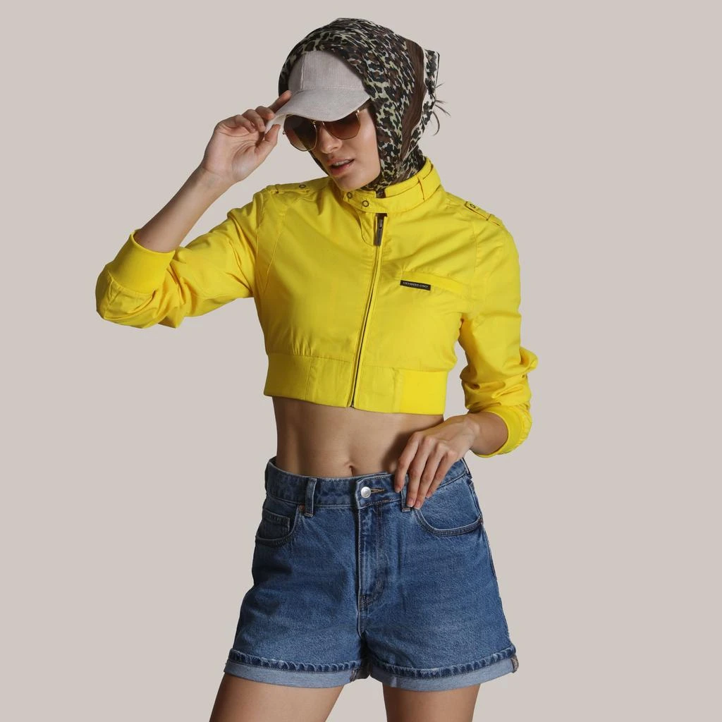 Members Only Women's Mini Cropped Racer Jacket 3