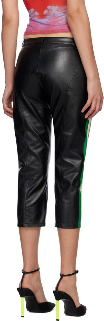 Miaou Black Capri Faux-Leather Trousers 3