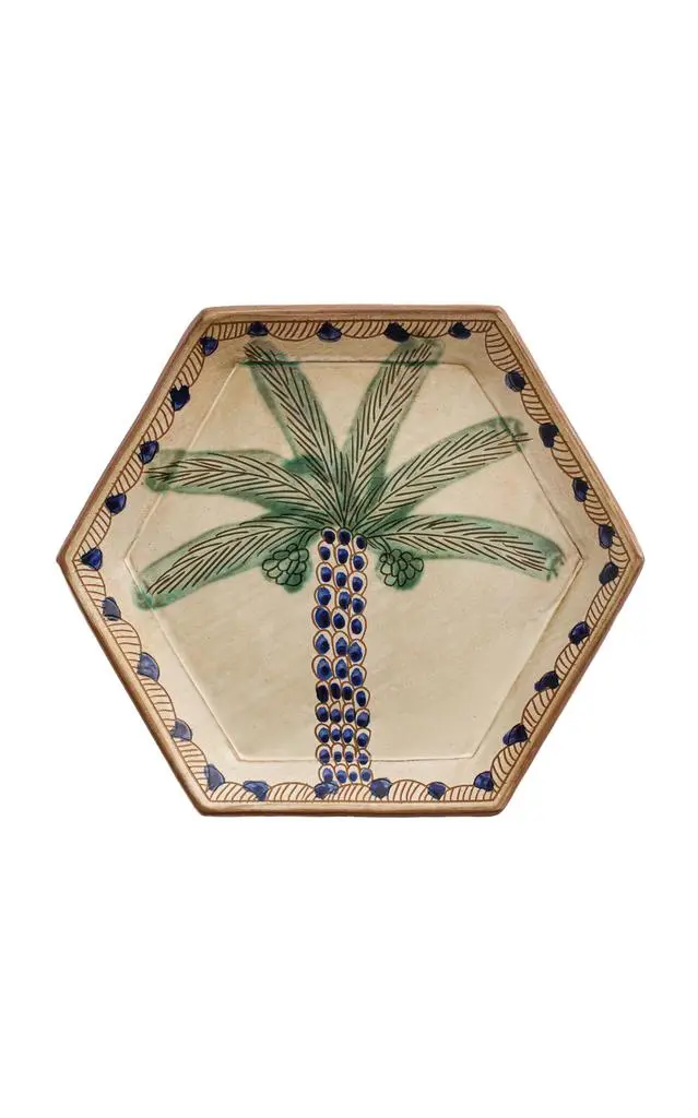 ANŪT Cairo ANŪT Cairo - Set-of-Two; Royal Palm Dinner Plates - Multi - Moda Operandi