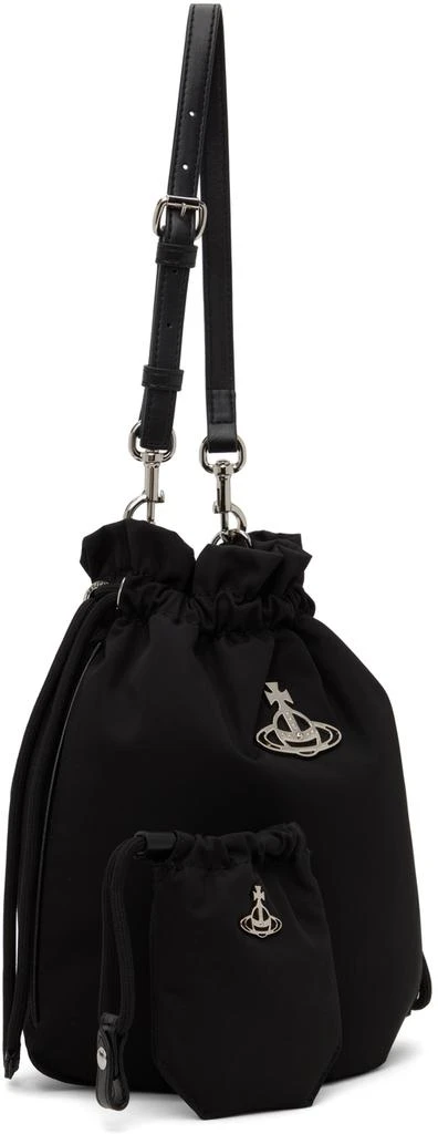 Vivienne Westwood Black Re-Nylon Drawstring Bag 2