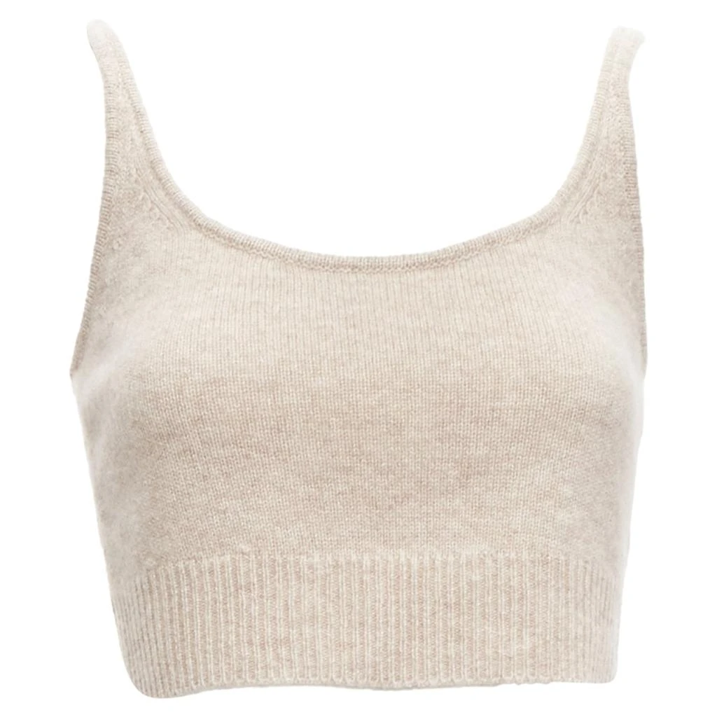 Reformation Varenne recycled cashmere scoop neck cropped tank top 1