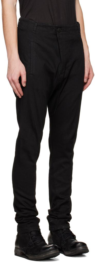 Boris Bidjan Saberi Black Resin-Dyed Trousers