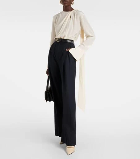 Victoria Beckham Scarf-detail silk blouse 2
