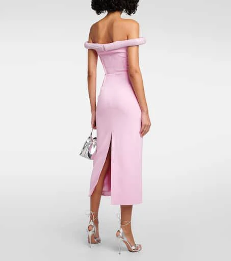 David Koma Crystal-embellished cady midi dress 3