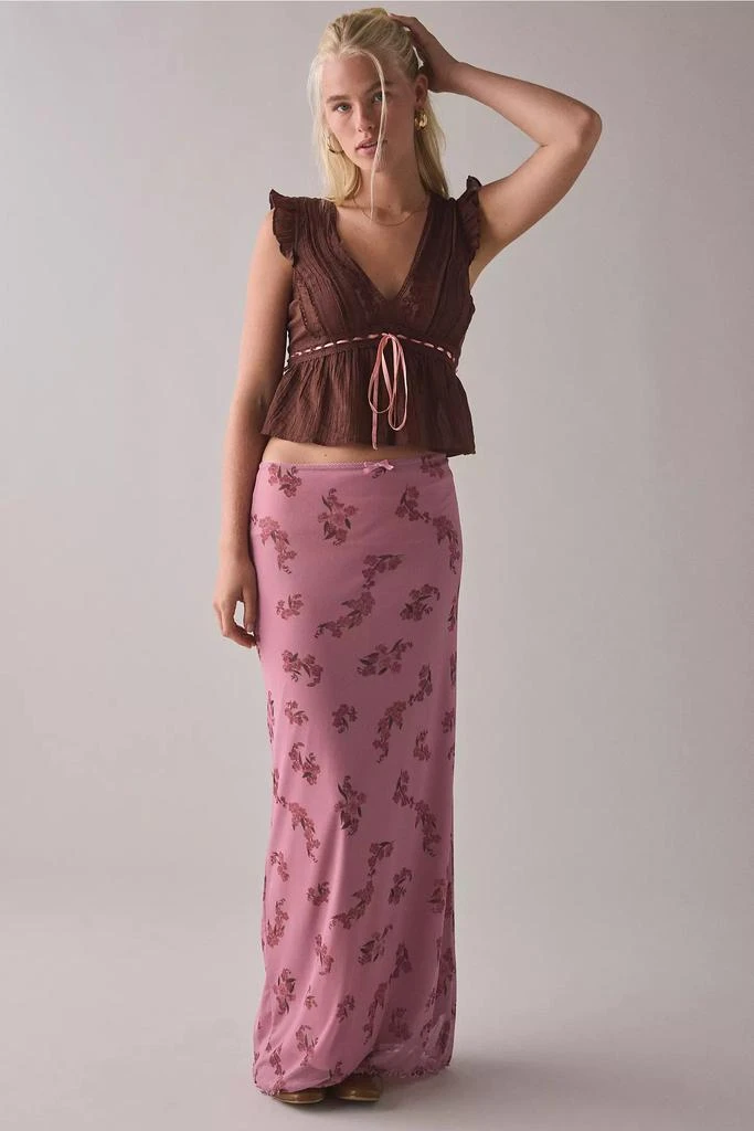 Kimchi Blue Kimchi Blue Ava Flutter Sleeve Tie-Front Babydoll Top 2