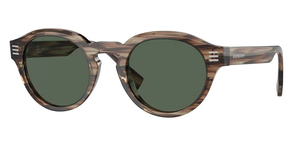 Burberry Men's 50mm Striped Green Sunglasses 1