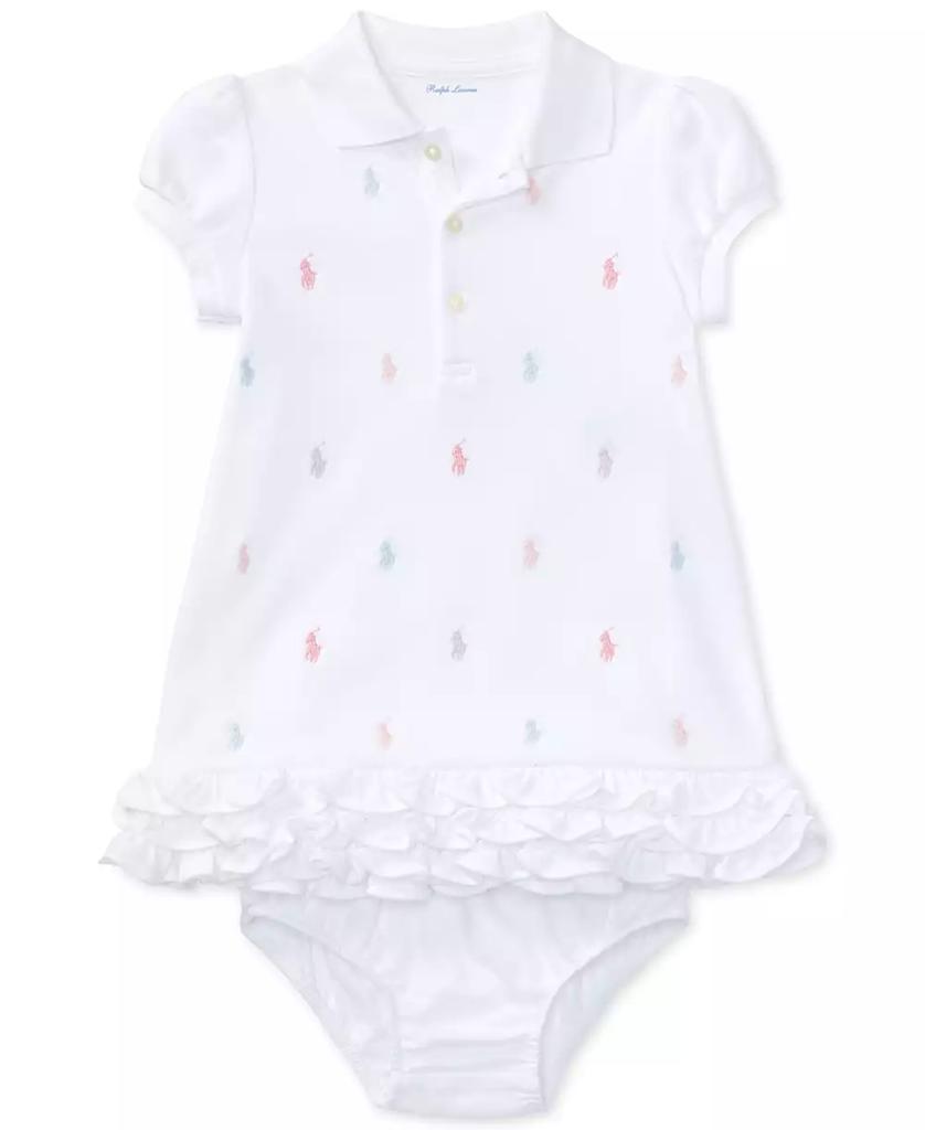 Ralph Lauren Baby Girls Ruffled Pony Printed Polo Dress