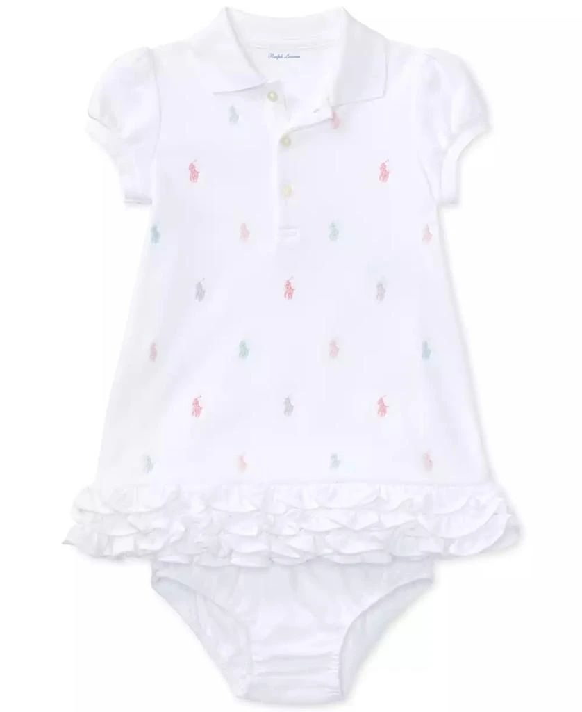 Ralph Lauren Baby Girls Ruffled Pony Printed Polo Dress 1