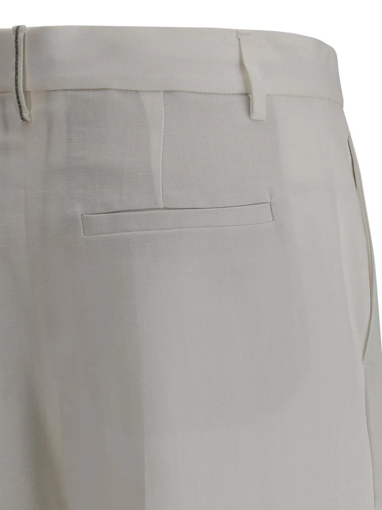 Brunello Cucinelli Brunello Cucinelli Fluid Twill Loose Pleated Trousers 3