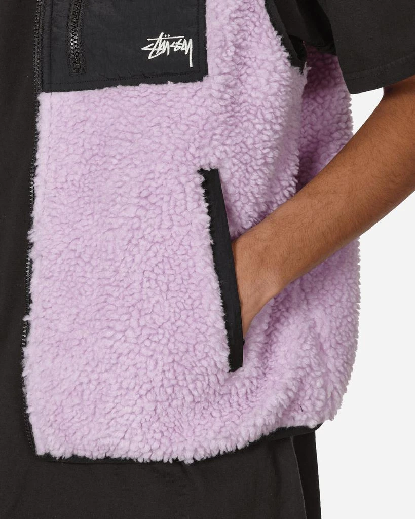 STUSSY Sherpa Reversible Vest Lavender 7