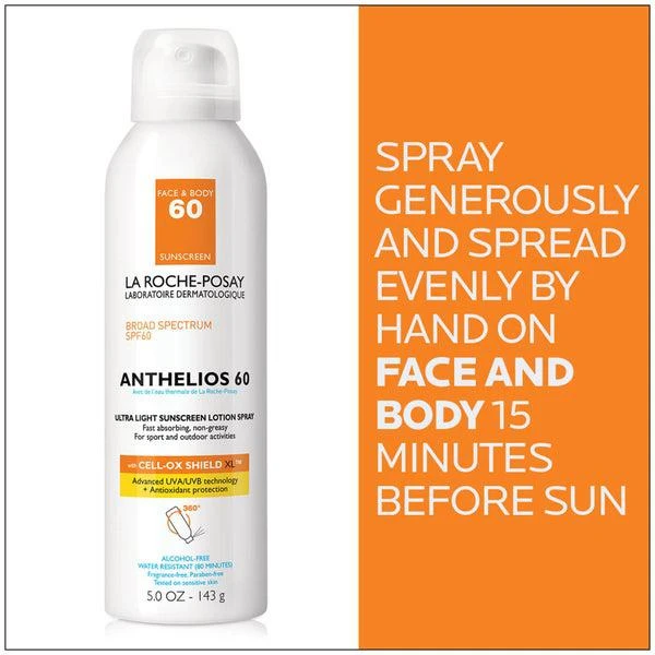 La Roche Posay La Roche-Posay Anthelios Ultra-Light Sunscreen Spray SPF 60 (5 fl. oz.) 3