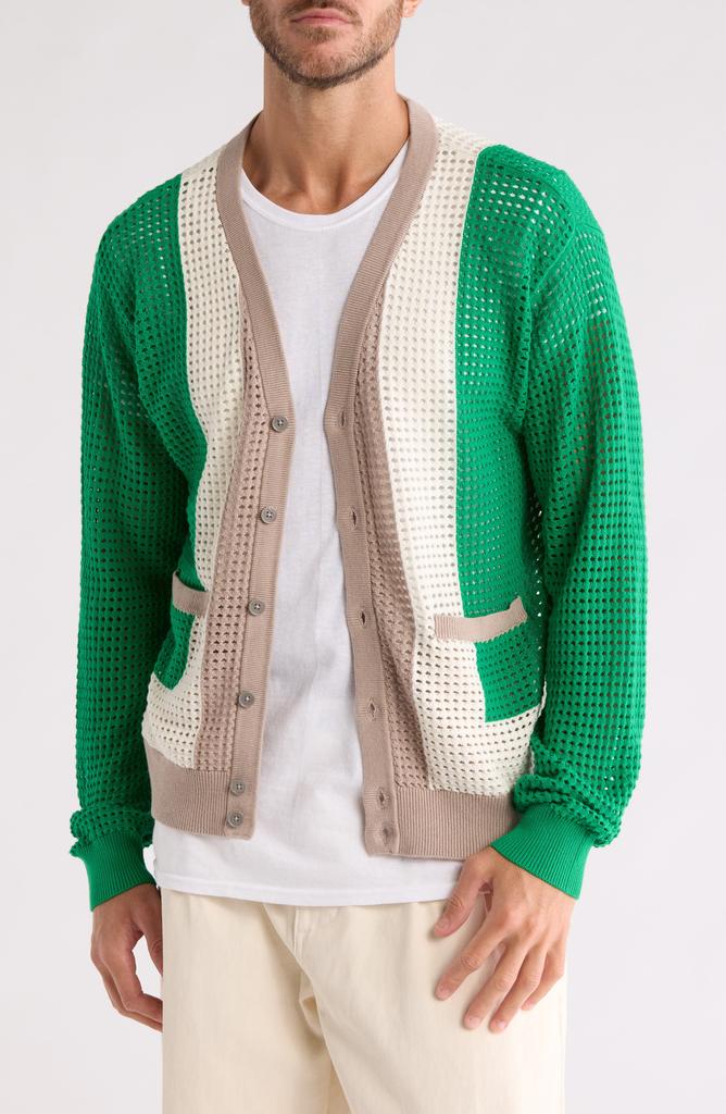 Obey Anderson '60s Stripe Cotton Cardigan