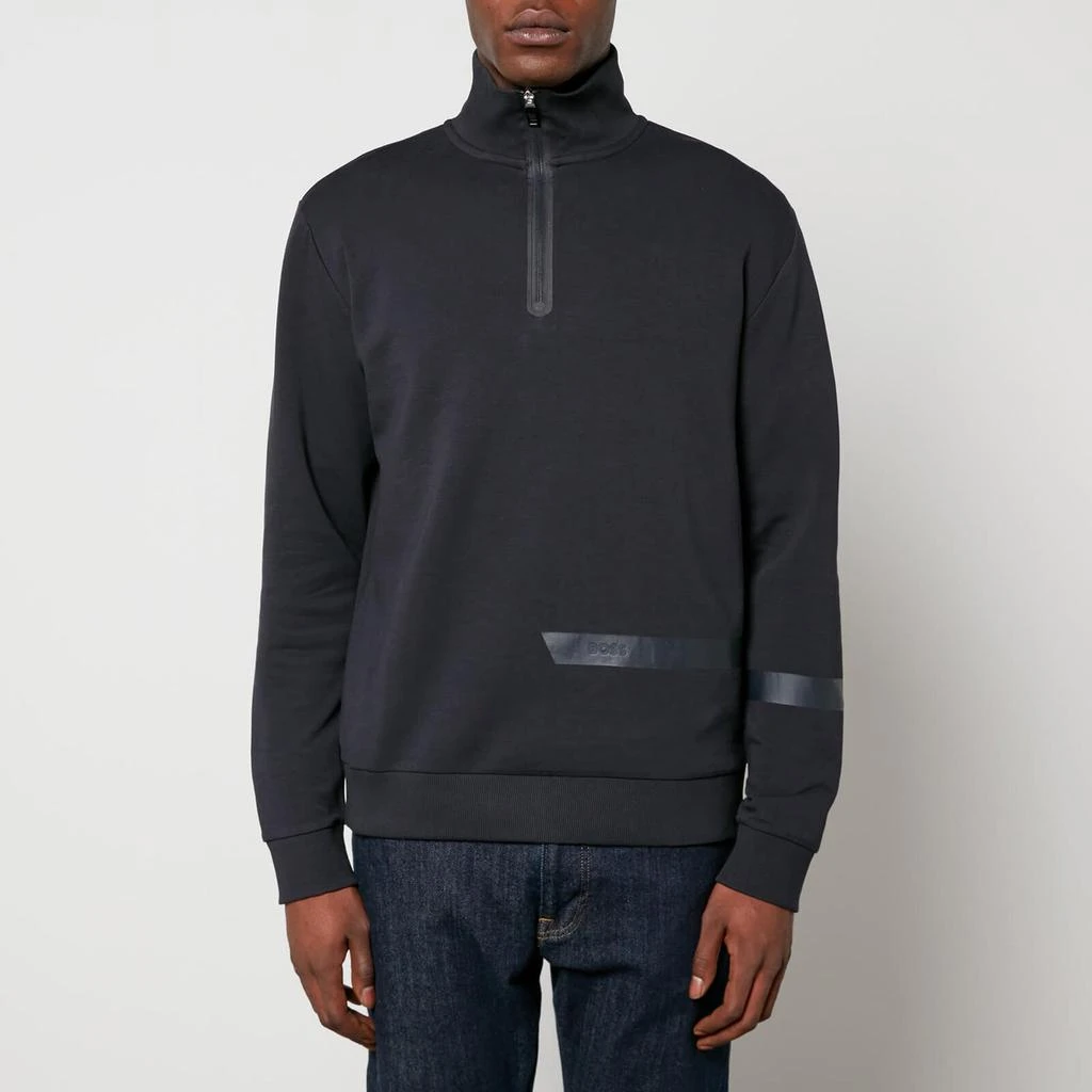 Hugo Boss BOSS Green Sweat 1 Cotton-Blend Quarter-Zip Sweatshirt 1