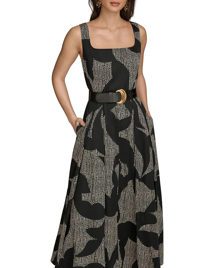 Donna Karan Printed Square Neck Maxi Dress 7