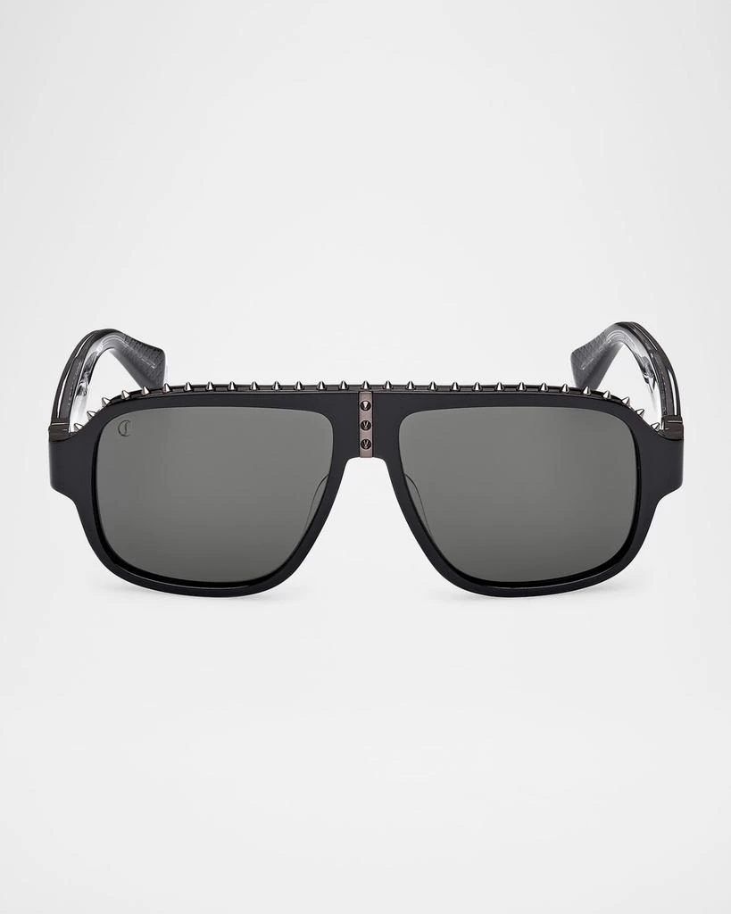 Christian Louboutin Silver Geometric Sunglasses Christian Louboutin Geometric Sunglasses, 53mm - Accessories  main image 3