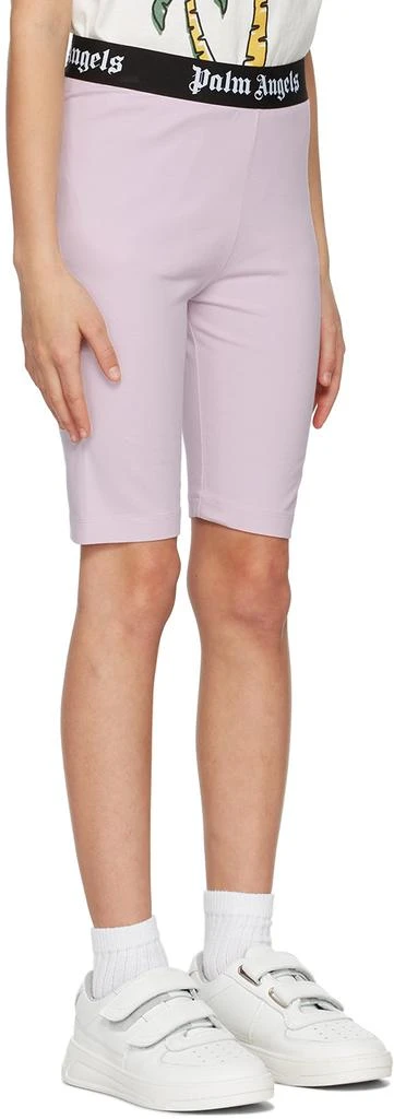 Palm Angels Kids Pink Logo Cycling Shorts 3