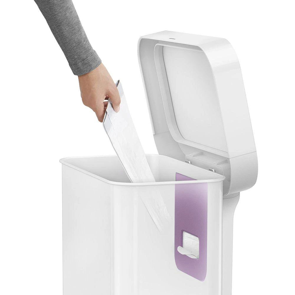simplehuman 45 Liter Rectangular Liner Rim Kitchen Trash Can with Liner Pocket 3