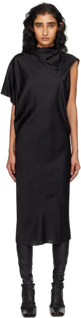 Rick Owens Black Concordians Seb Midi Dress 1