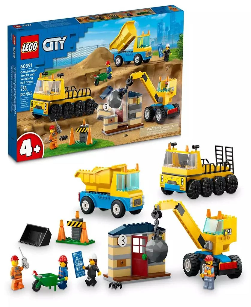 LEGO City 60391 Great Vehicles Construction Trucks & Wrecking Ball Crane Toy Vehicle Building Set 1