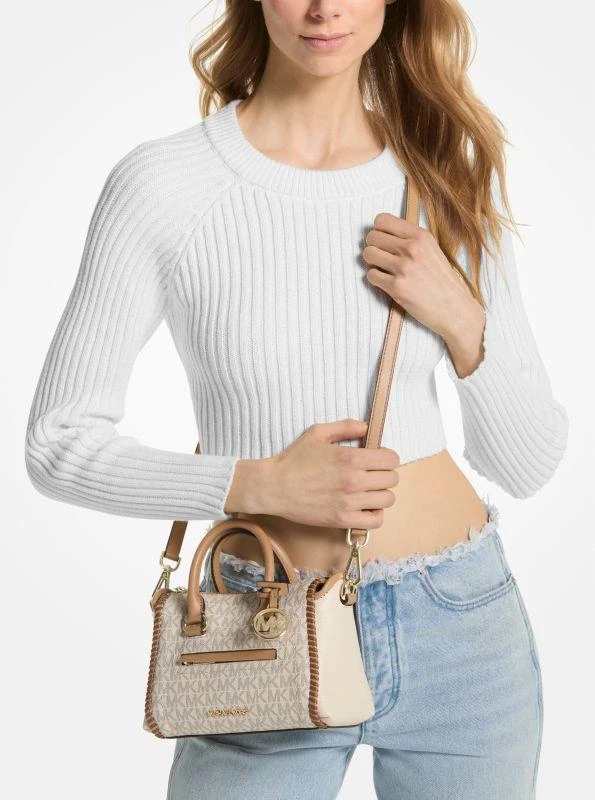 Michael Kors Carine Extra-Small Signature Logo Satchel 4